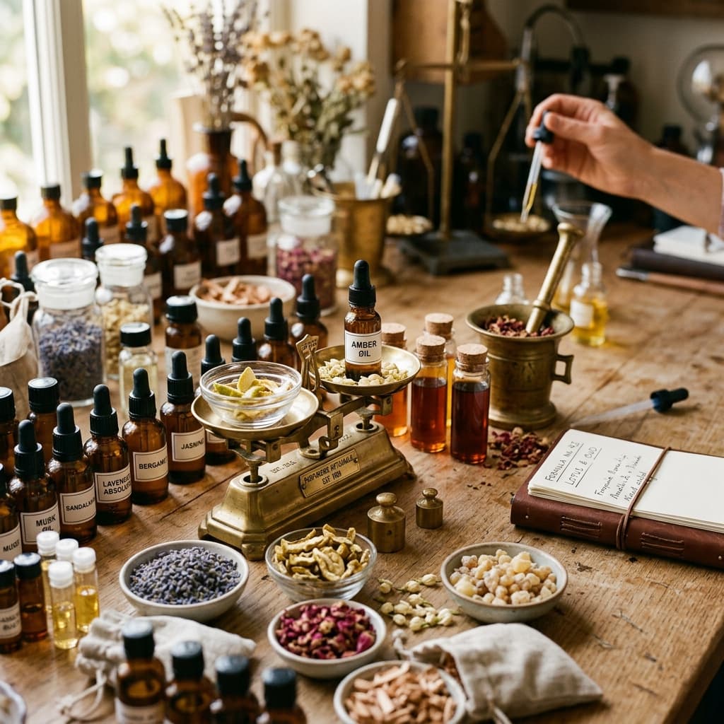 Artisan perfumery blending and maceration